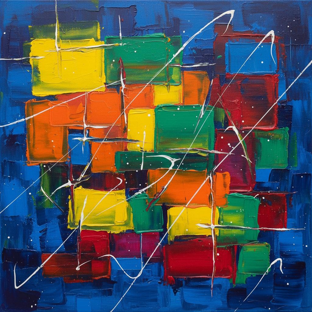 Fragmented Radiance: A Singular Study Of Geometric Tension And Primal Chromatic Energy — Christian Noiret