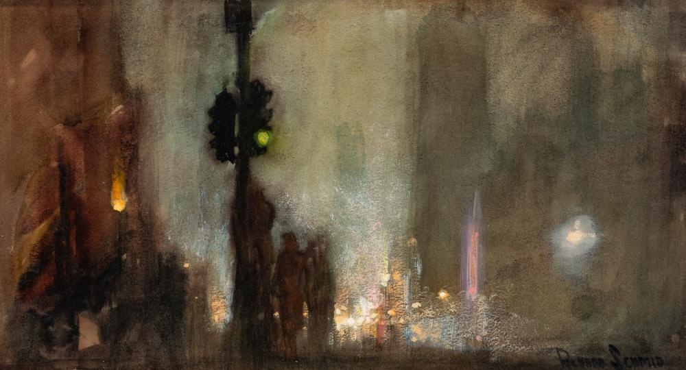Abstract Street Scene Painting — Richard Schmid