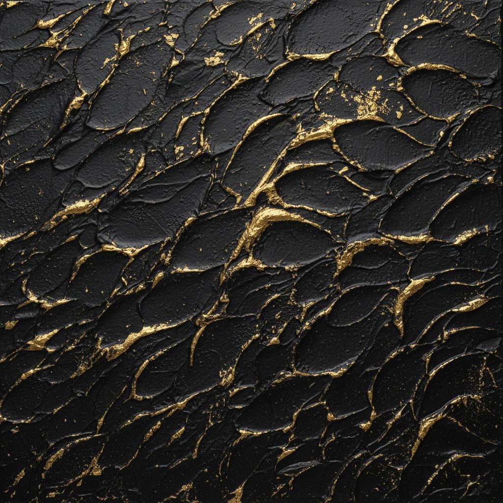 Gilded Obsidian Veins: A Monumental Study In Rhythmic Gold And Charcoal Chaos — David Moreau
