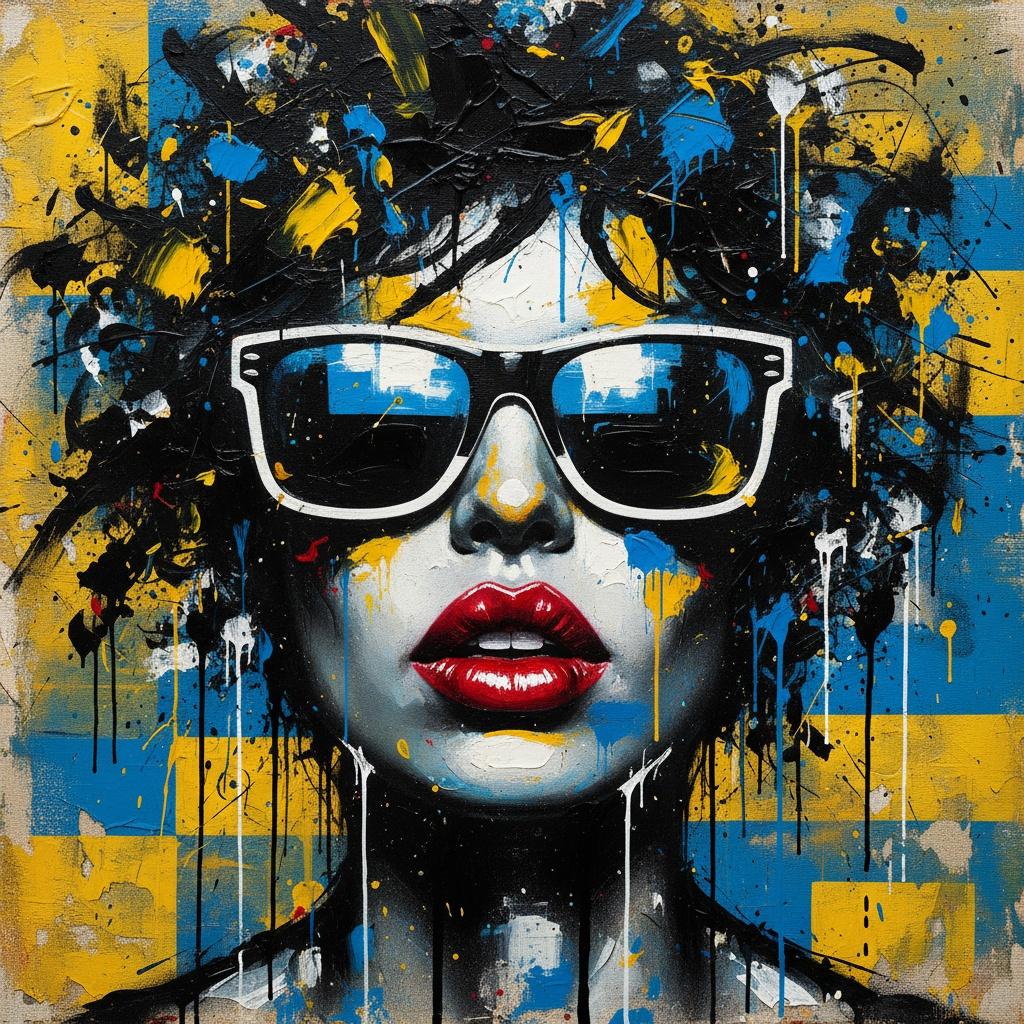 Fragmented Vision In Azure And Gold: A Singular Study Of Controlled Chaos — Christian Noiret
