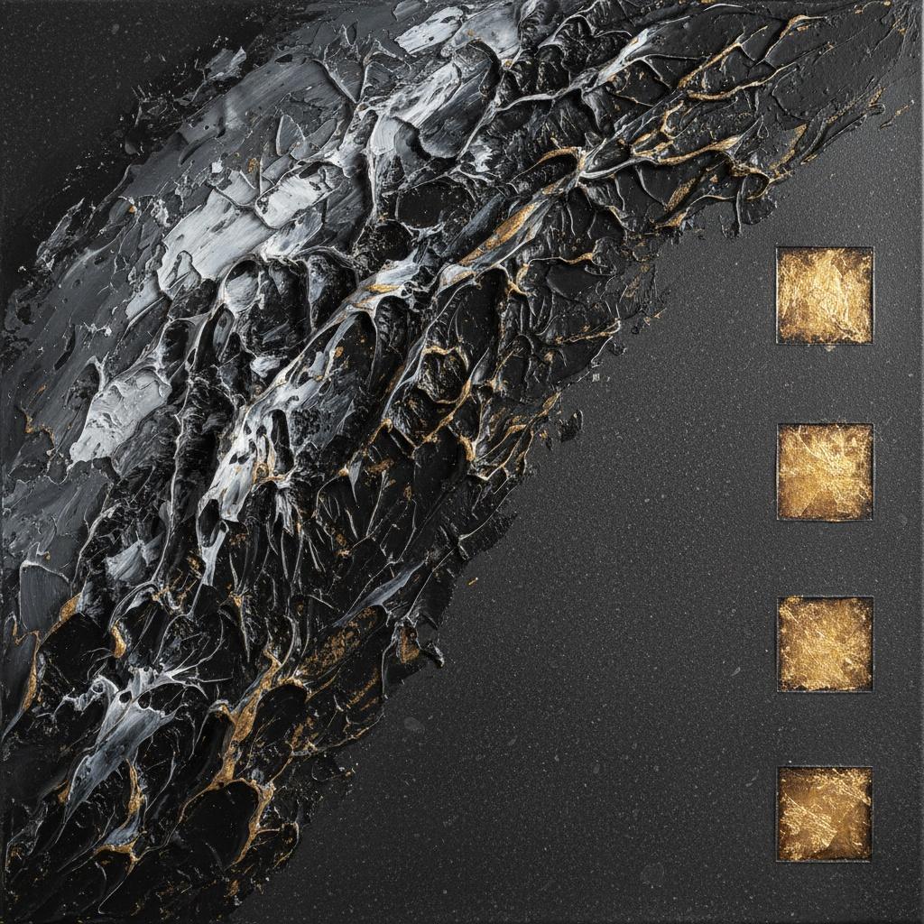 Monolithic Chaos In Charcoal And Gold: A Singular Study Of Primordial Entropy — David Moreau