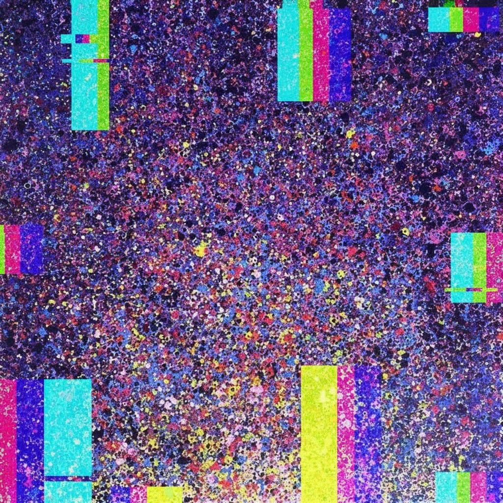 Chromatic Fragments In A Void Of Infinite Digital Stardust And Geometric Chaos — Amélie Caron