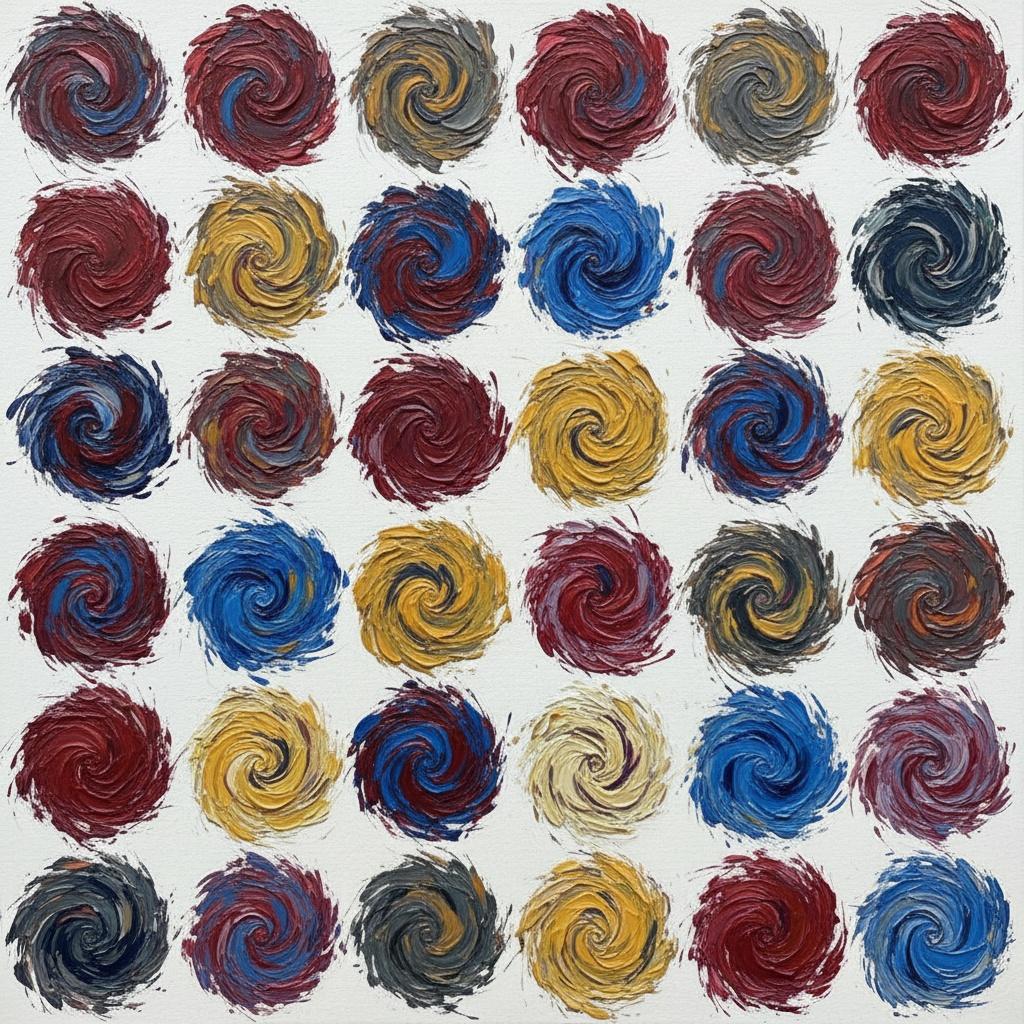 Chromatic Vortices In Geometric Order: A Singular Study Of Impasto Motion — Julien Vasseur