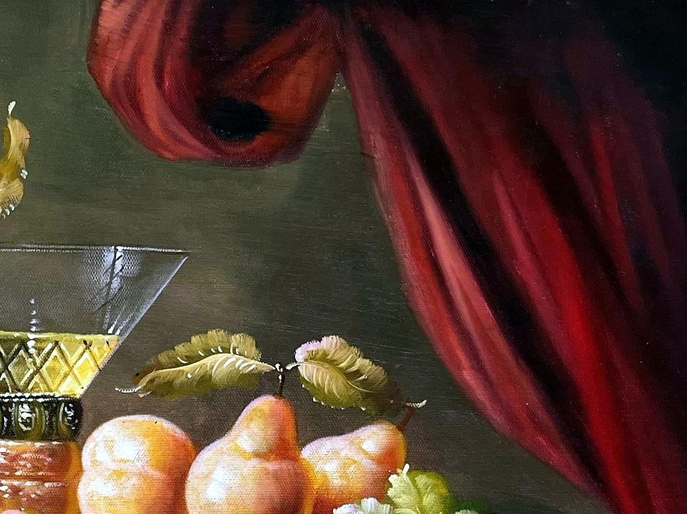 Classic Fruit Still Life with Wine - detail