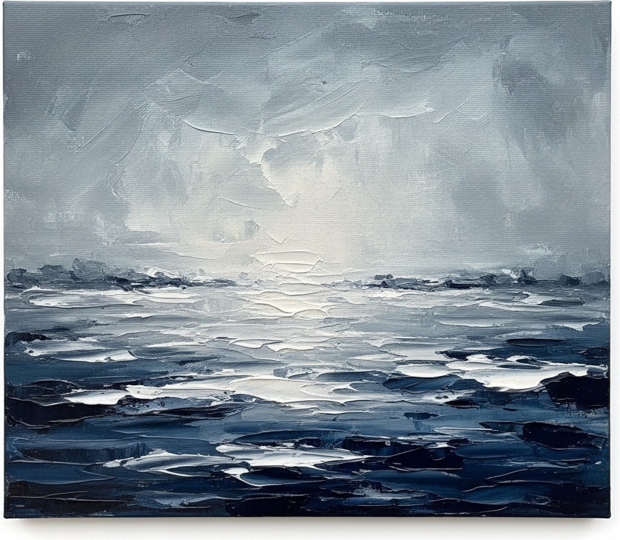 Monolithic Shadows In Midnight Tides: A Singular Study Of Light And Texture — Christian Noiret