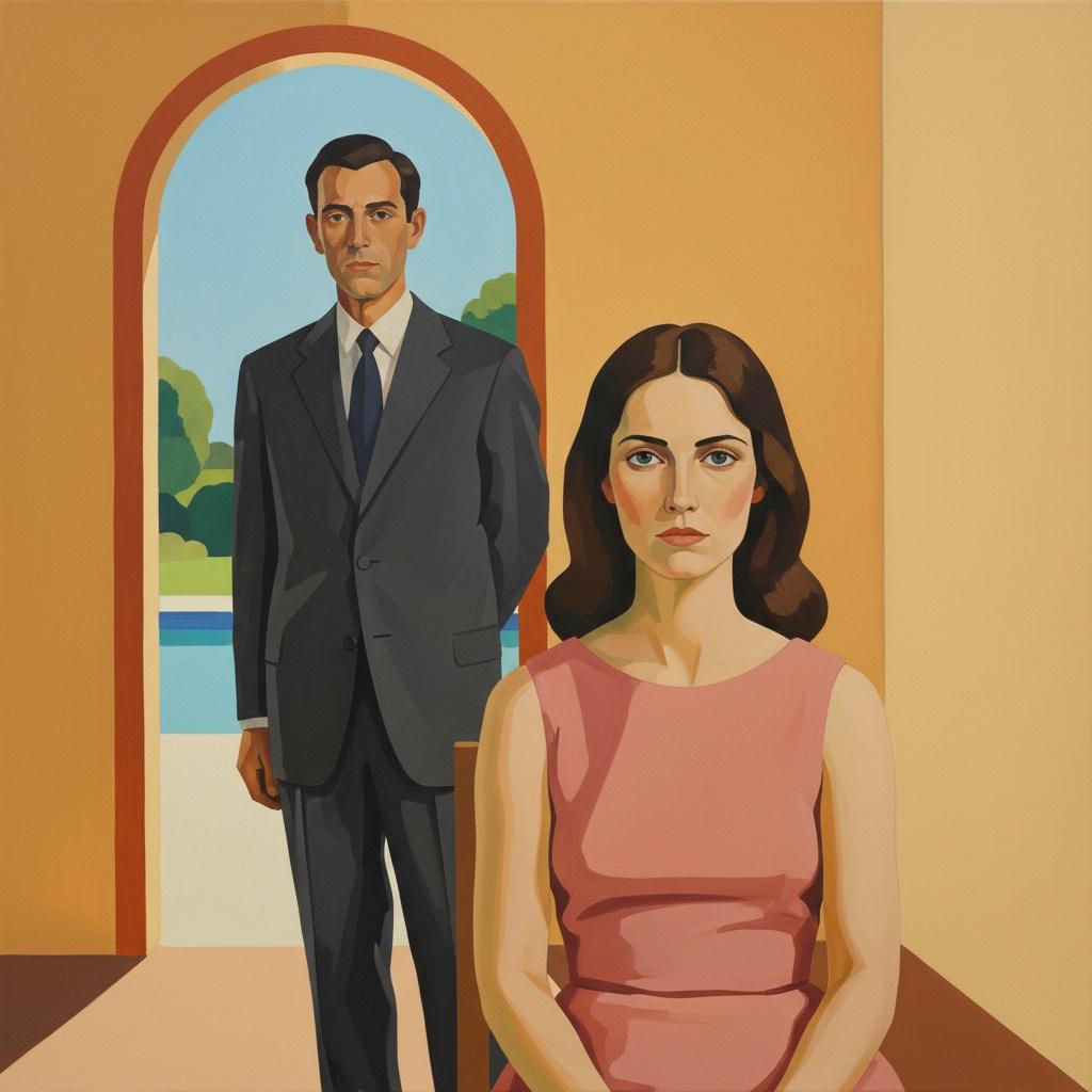 Eternal Stillness Under The Ochre Arch: A Monumental Study In Serene Nostalgia — Marion Delorme