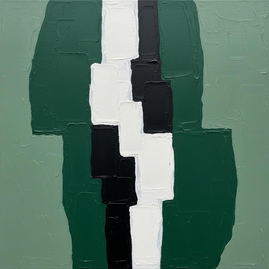 Silent Monolith: A Tectonic Exploration Of Verdant Layers And Achromatic Rhythm — Christian Noiret