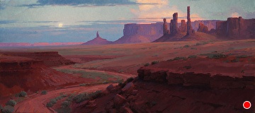 Moonrise Over Monument Valley — Jeremy Lipking