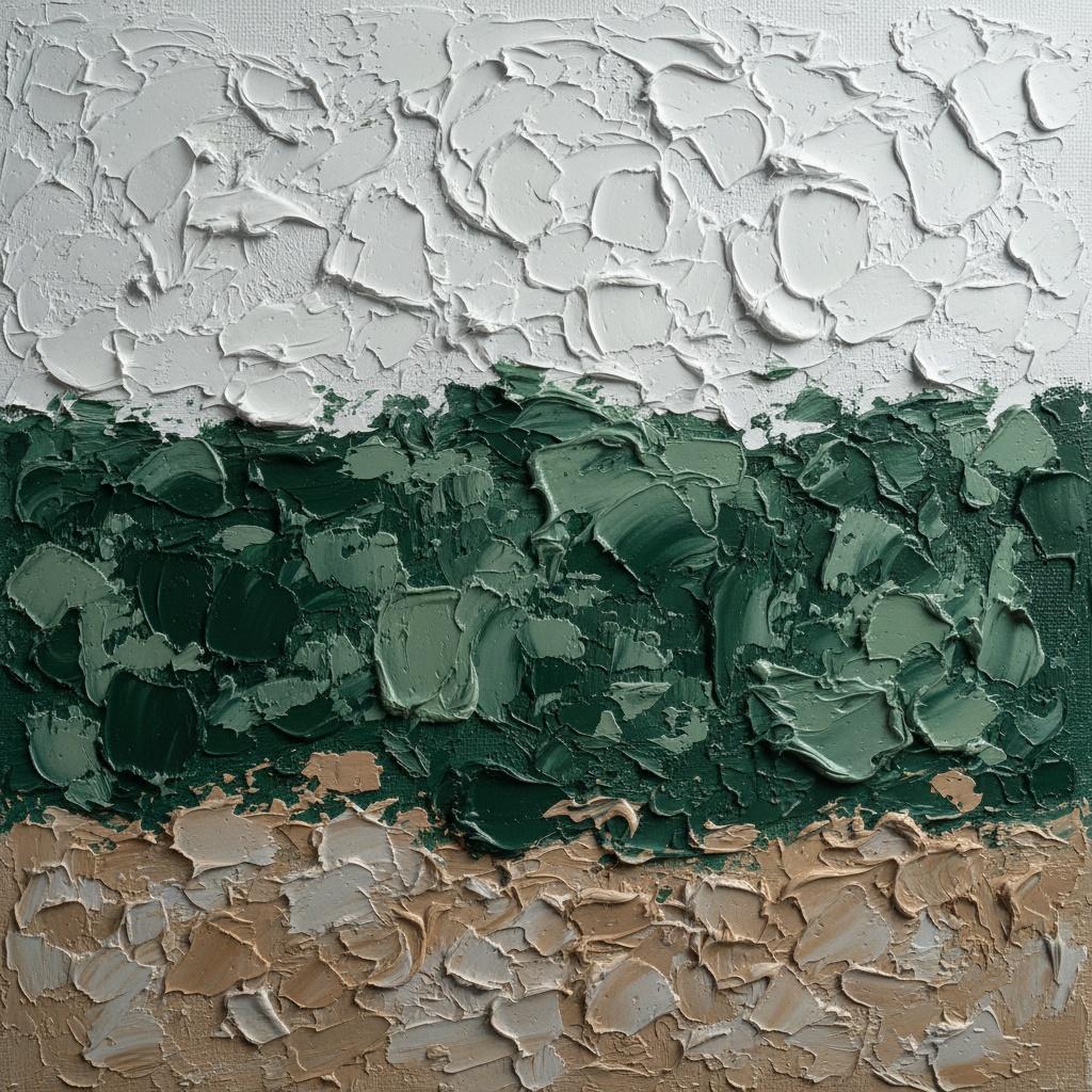 Stratified Earth And Ethereal Crests: A Monumental Study In Sculptural Impasto — David Moreau