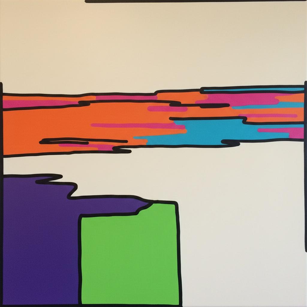 Chromatic Horizons: A Singular Study Of Vibrant Geometric Landscapes And Bold Contours — Caroline Pelletier