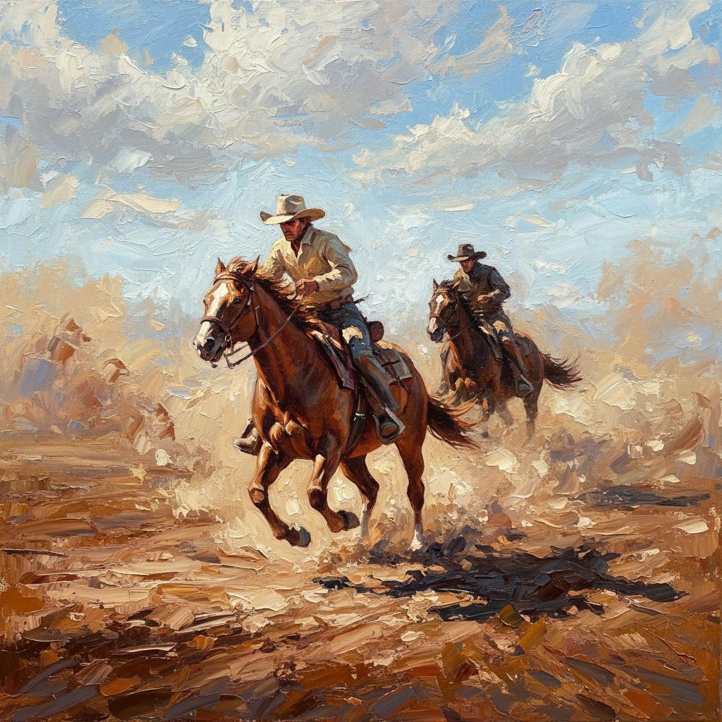 Ethereal Dust And Golden Motion: A Singular Monumental Study Of Riders — Christian Noiret
