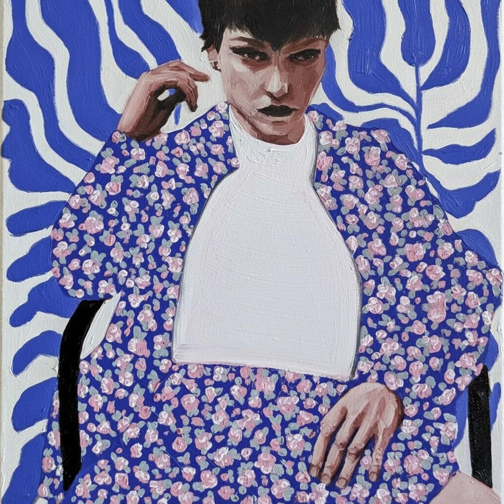 Azure Echoes In Cobalt And White: A Singular Vision Of Organic Fluidity — Charles Delorme