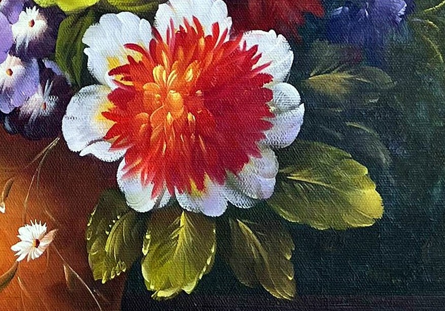 Romantic Floral Still Life with Peonies - detail