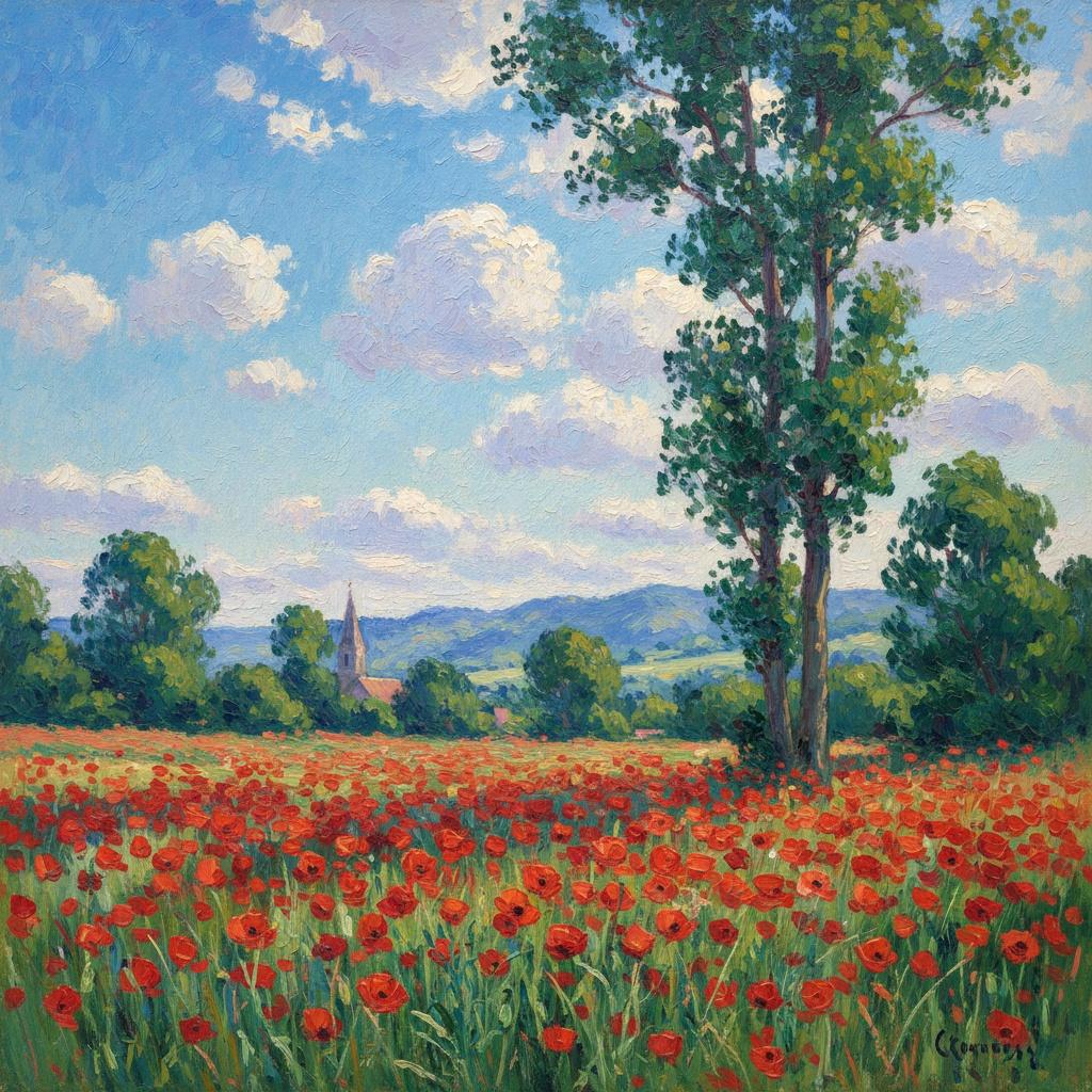 Luminous Verdure: The Crimson Radiance — Marc Duvallier