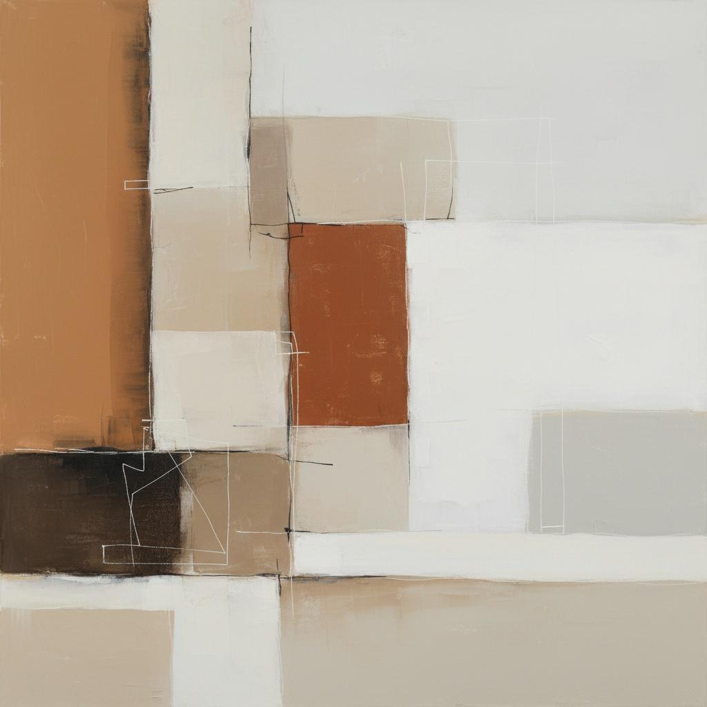 Monolithic Earth Tones: A Meditative Study In Geometric Balance And Silent Stability — Laurent Fabre