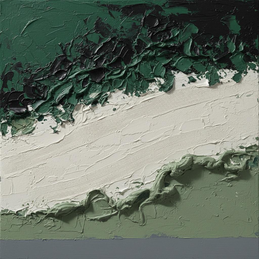 Monolithic Shadows In Sage And Obsidian: A Sculptural Study Of Organic Tension — David Moreau