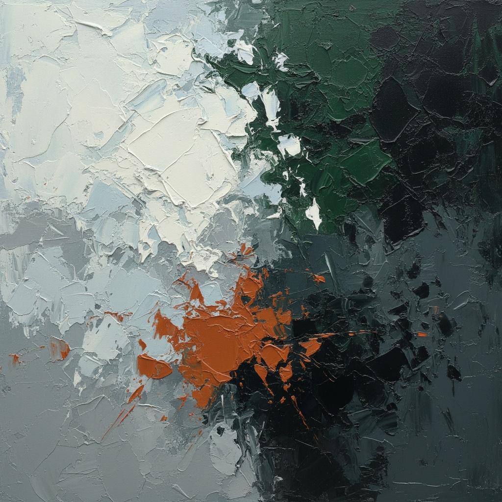 Fragmented Echoes Of Forest Shadows And Burnt Embers In Heavy Impasto — Christian Noiret