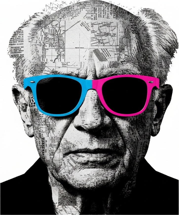 The Dissolving Persona: A Monochromatic Study In Fragmented Texture And Chromatic Vision — Louis Cartier