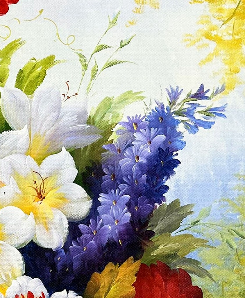 Romantic Floral Still Life with Peonies - detail