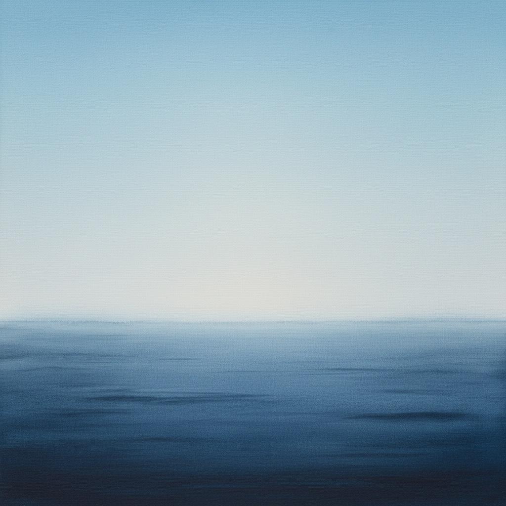 Ethereal Horizon: A Singular Study Of Infinite Blue And Silent Mist — Laurent Vionnet