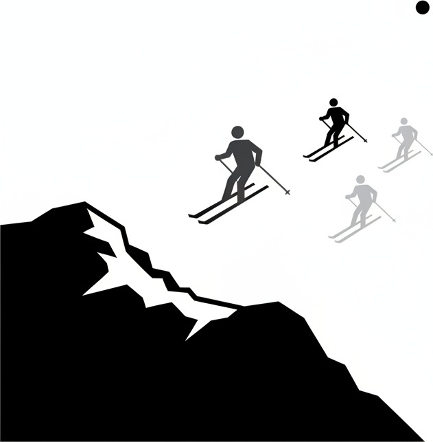Ephemeral Descent Through Monochromatic Silence And The Echo Of Infinite Alpine Solitude — Laurent Bernard