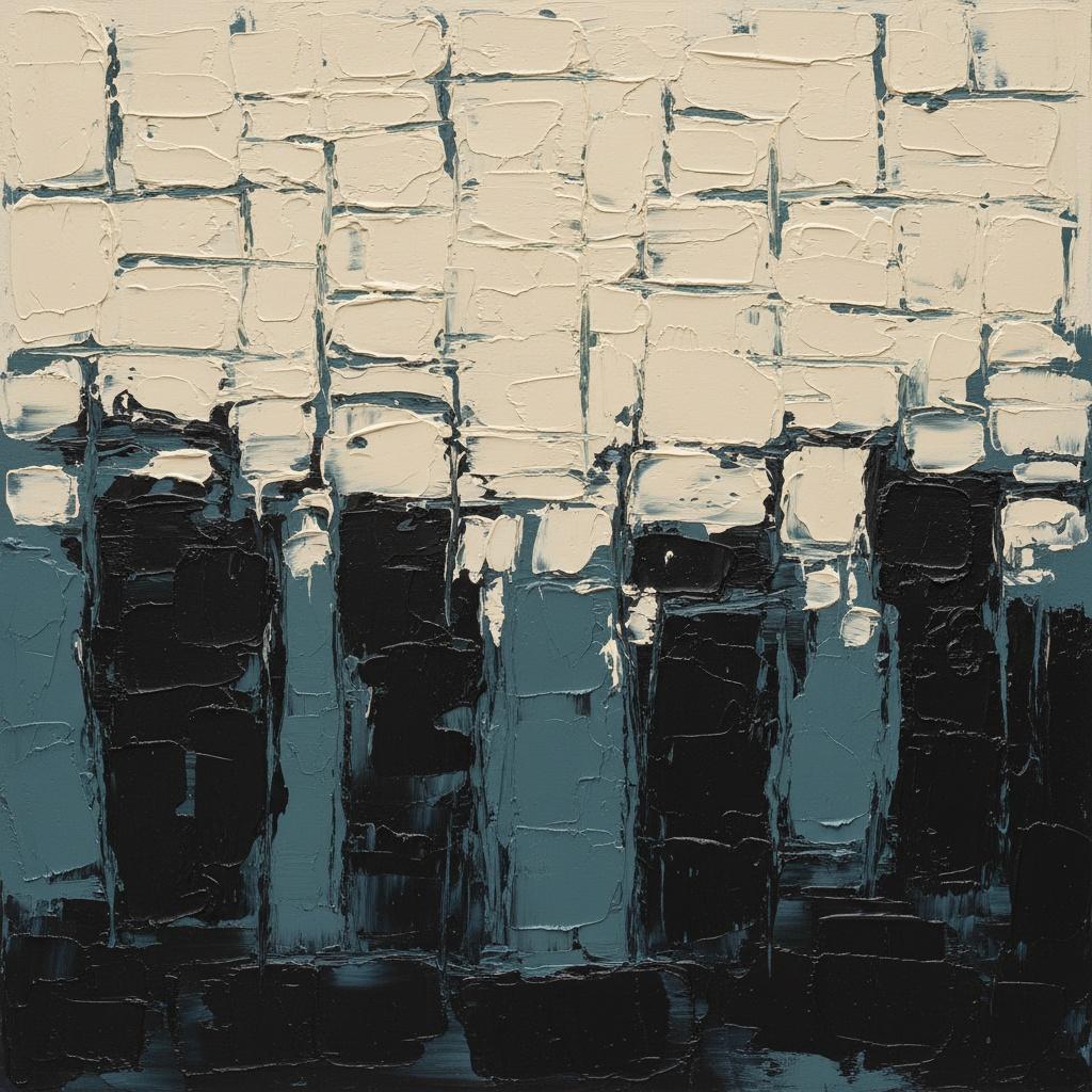 Monolithic Shadows Beneath A Fragmented Sky Of Pale Architectural Silence — Laurent Fabre