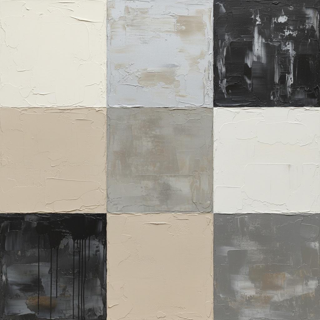 Monolithic Grid In Charcoal And Cream: A Singular Study Of Structured Chaos — Laurent Roche