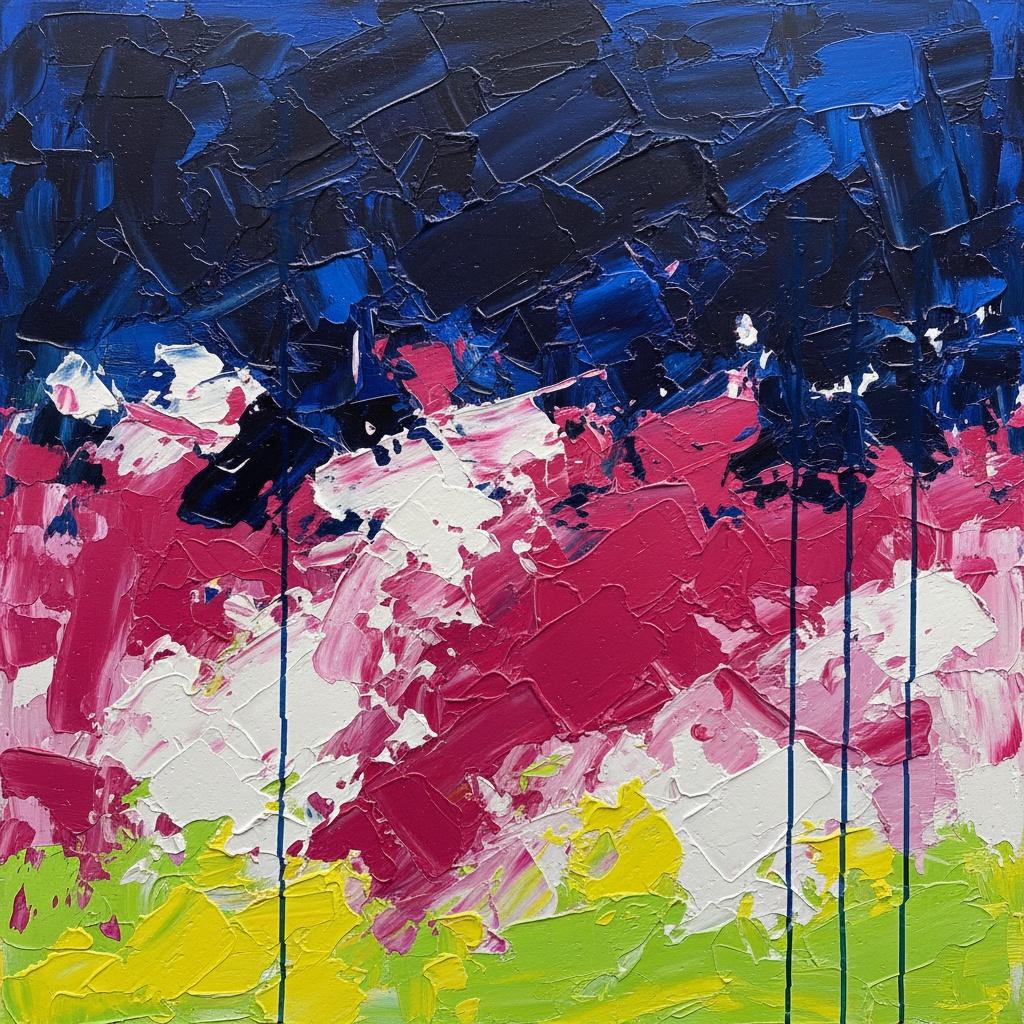 Midnight Horizon: A Spontaneous Symphony Of Fragmented Light And Deep Cobalt Shadows — Christian Noiret