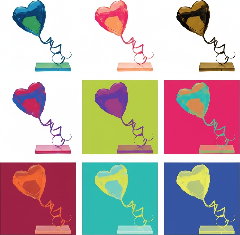 Prismatic Permutations: A Rhythmic Sequence Of Translucent Hearts In Chromatic Harmony — Élise Muller