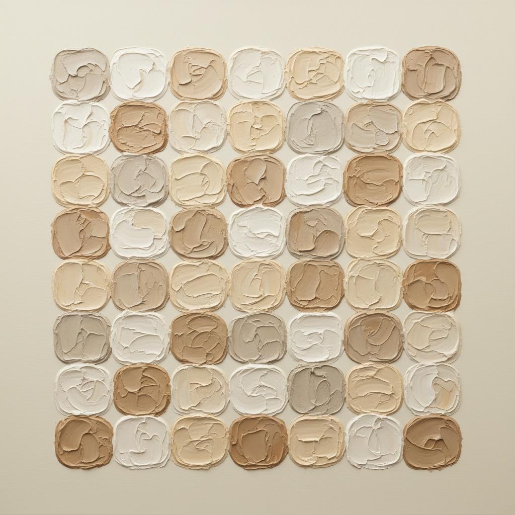 Monolithic Earth Tones: A Meditative Study In Textured Impasto And Organic Symmetry — David Moreau