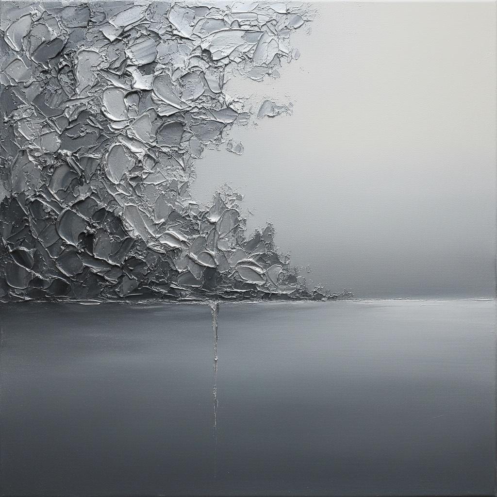 Monolithic Shadows In Slate: A Singular Study Of Textured Chaos And Silent Void — Laurent Roche