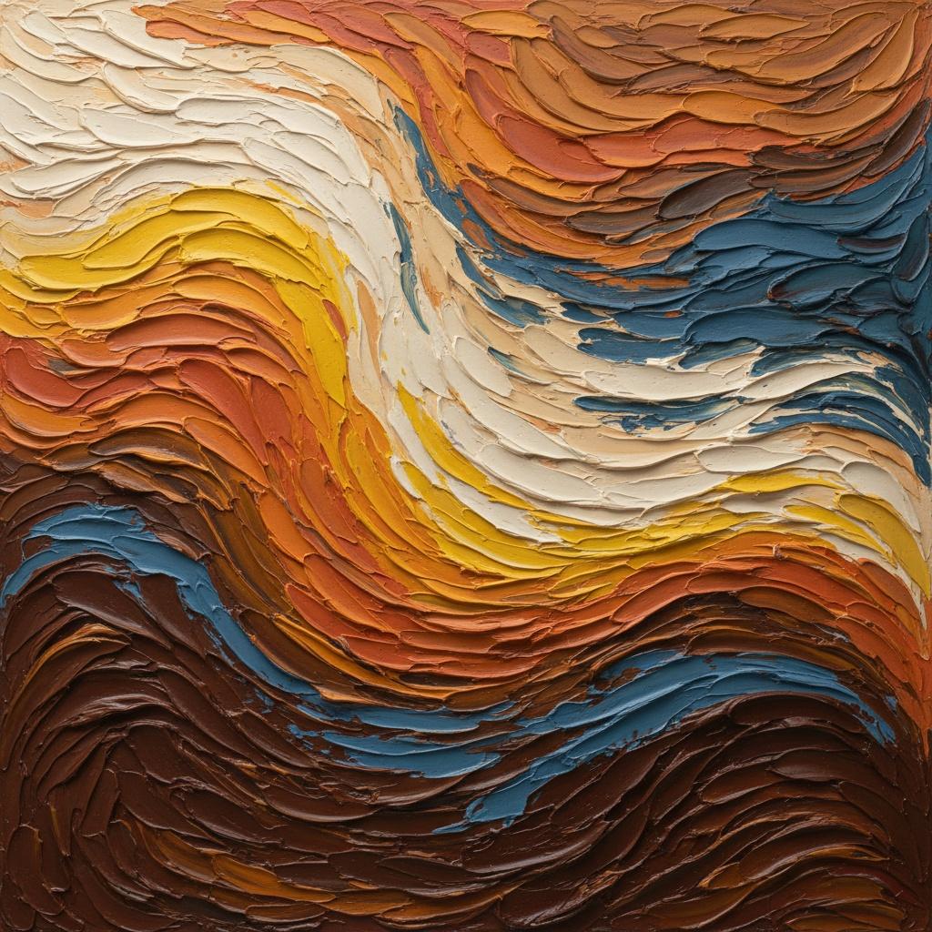 Earthen Strata In Motion: A Sculptural Study Of Rhythmic Ochre And Slate Waves — David Moreau