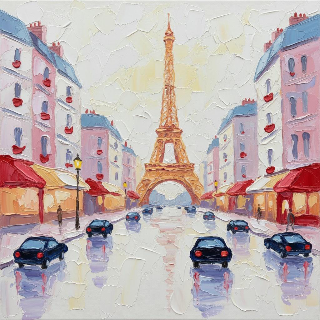 Ethereal Morning In Paris: A Luminous Impasto Study Of Golden Symmetry — Adrien Cordier