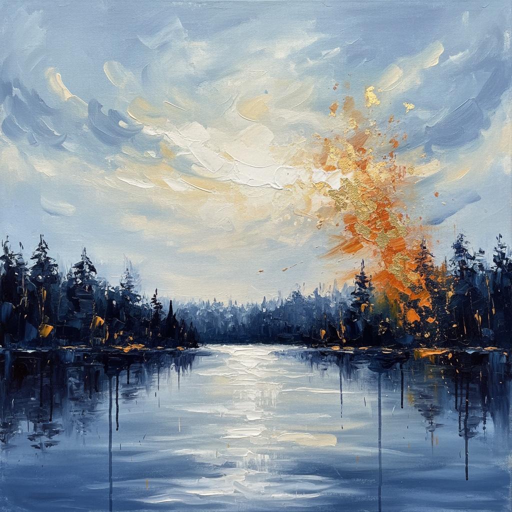 Ethereal Radiance Over Silent Waters: A Monumental Study In Light And Texture — Christian Noiret