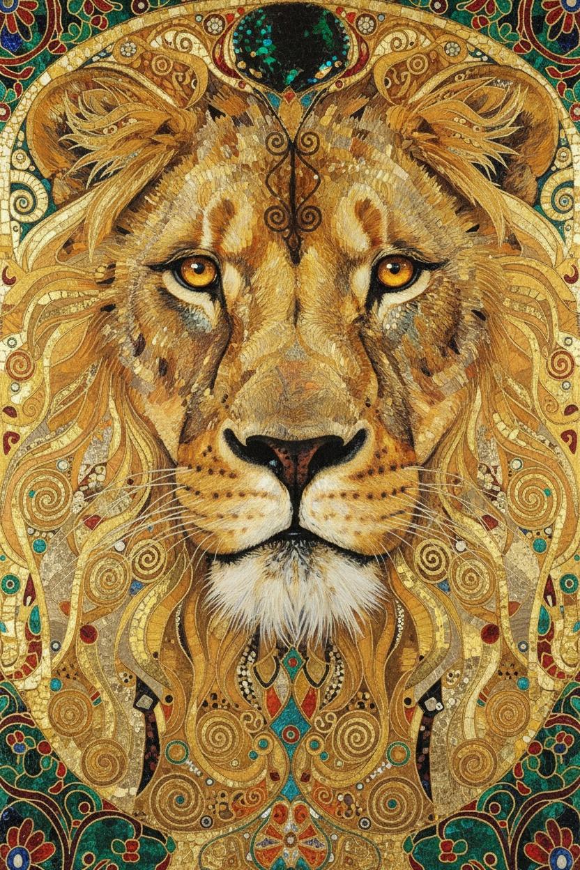 The Sovereign Gaze In Gilded Filigree — Élise Colin