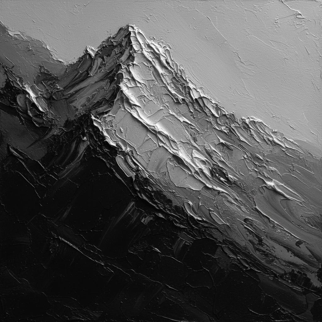 Eternal Tectonic Ascent: A Monumental Study Of Obsidian Peaks And Stark Ridges — David Moreau