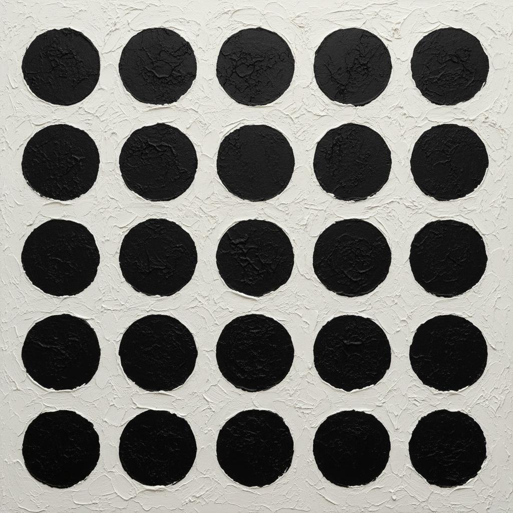 Monolithic Rhythms In Obsidian And Cream: A Sculptural Study Of Ordered Gravity — David Moreau
