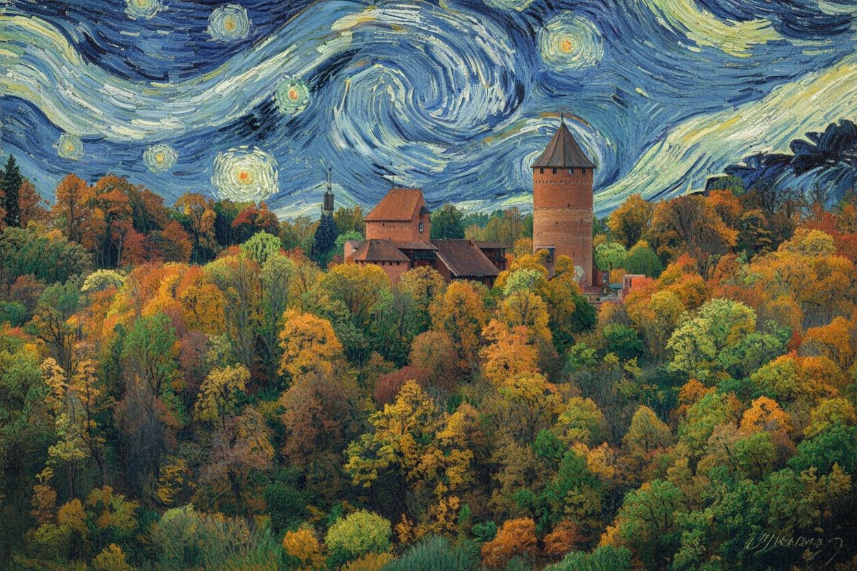 Celestial Convergence: The Autumn Spires Of A Dreaming Realm — Hugo Faubert