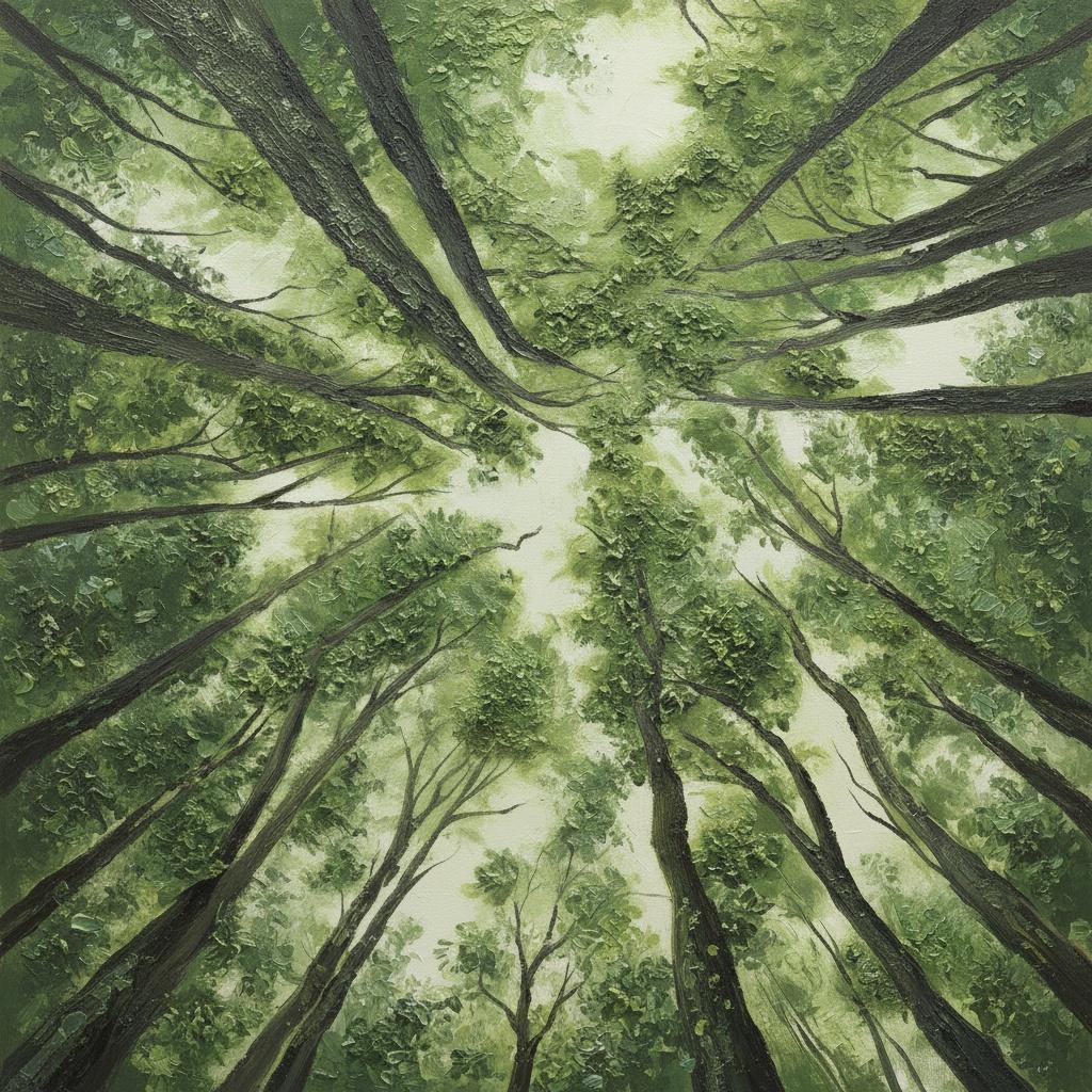 Celestial Canopy In Emerald Shadows: A Singular Vision Of Meditative Forest Light — Laurent Fontaine