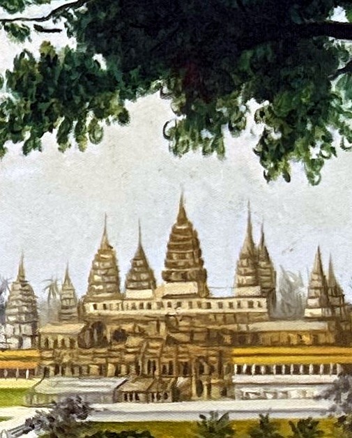 View of the West Entrance of Angkor Wat - detail
