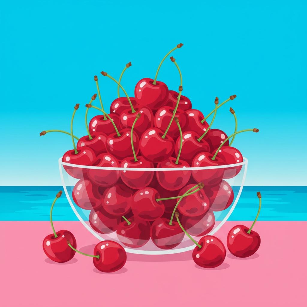 Crimson Radiance In Cyan: A Singular Symphony Of Gloss And Organic Grace — Laurent Cartier