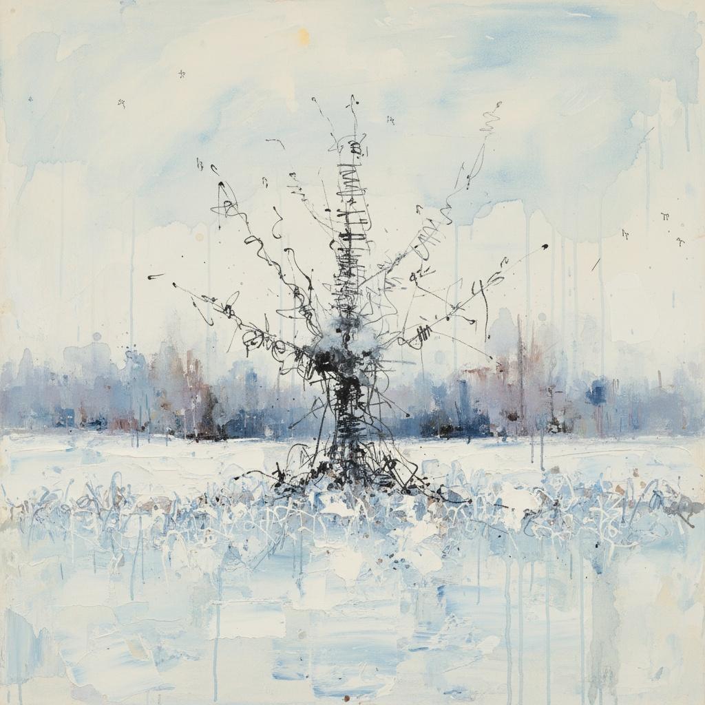 Fragmented Solitude In Charcoal And Frost — Jacques Villedieu