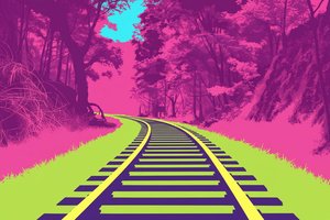 Chromatic Velocity: The Neon Arbor — Thibault Lemoine, Pop Art