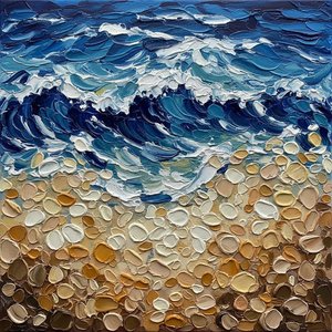 Sculpted Tides Of Ochre And Ultramarine: A Monumental Study In Tactile Motion — David Moreau