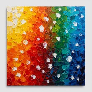 A Prismatic Symphony of Light Cascading Through Deeply Textured Obsidian Shadows