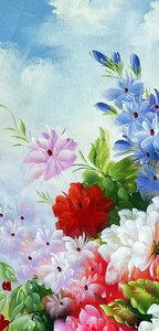 Vibrant Floral Still Life In Impressionist Style