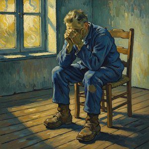 The Weight Of Silent Hours: A Study In Cobalt And Ochre — Marc Duvallier