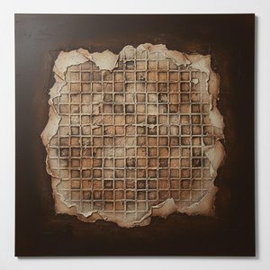 Fragmented Echoes Of An Ancient Grid In Deep Umber And Sepia Tones — David Moreau