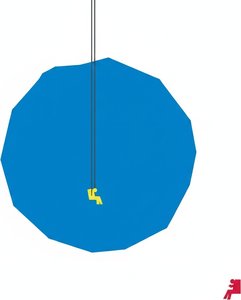 Suspended Geometry In Cobalt Blue: A Monumental Study Of Minimalist Equilibrium — Laurent Bernard