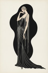 Pearl-laced Silhouette In A Monochromatic Void — Valentin Laurent De Courcey